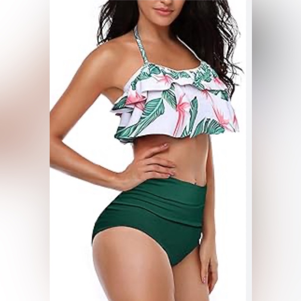 Floral Ruffle Bikini Set - Picture 4 of 5